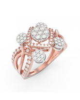 18K Gold & Diamond Ring For Women KRL10413